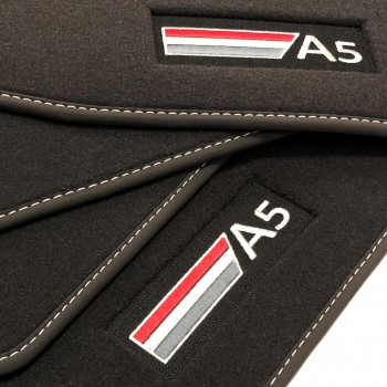 Audi A5 F5A Sportback (2017 - current) Velour logo car mats