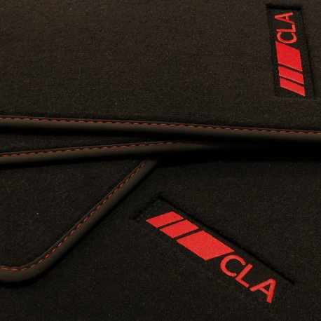 Mercedes CLA C117 Coupé (2013 - 2018) Velour redline car mats