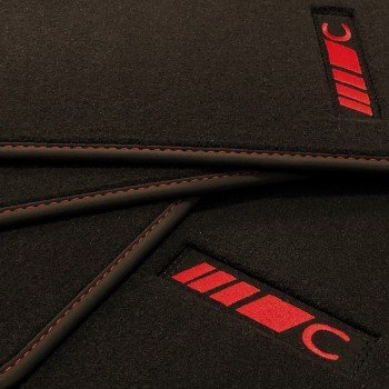 Mercedes C-Class A205 Cabriolet (2016 - current) Velour redline car mats