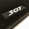 Peugeot 307 3 or 5 doors (2001 - 2009) tailored logo car mats