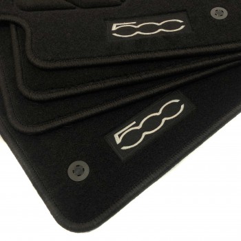 Floor mats, Fiat 500 (2013 - 2015) with logo