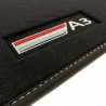 Floor mats, Velour with logo for Audi A3 8 Sedan MHEV Mild Hybrid (2020-present)
