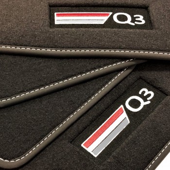 Floor mats, Velour with logo for Audi Q3 Sportback (2020-present)