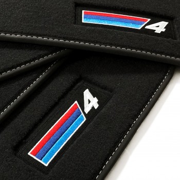 Floor mats, Velour with logo for BMW 4 Series G23 Cabrio (2021-present)
