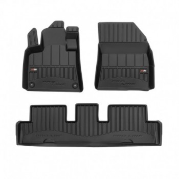 Floor mats type bucket of Premium rubber for Citroen C4 Picasso II minivan (2013 - 2019)