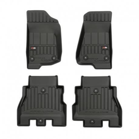 Floor mats, Premium type-bucket of rubber for Jeep Wrangler IV suv (2017 - )