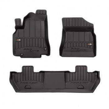 Floor mats type bucket of Premium rubber for Peugeot Partner II van (2008 - 2018)