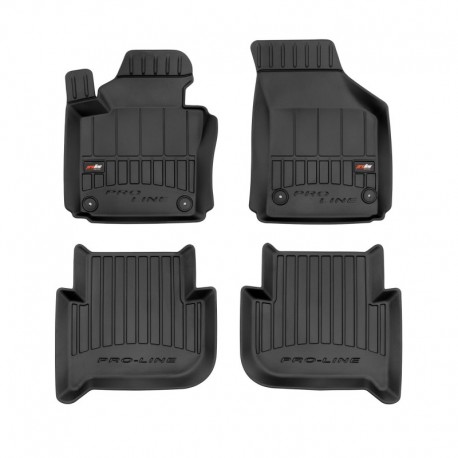 Floor mats, Premium type-bucket of rubber for Volkswagen Touran I minivan (2003 - 2010)