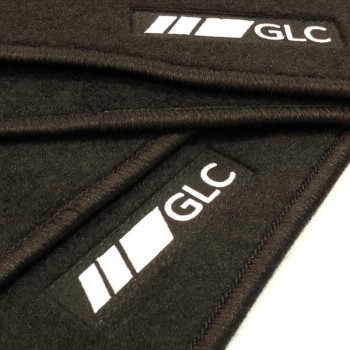 Custom-made Mercedes GLC C254, Coupé (2023 - ) floor mats with embroidered logo