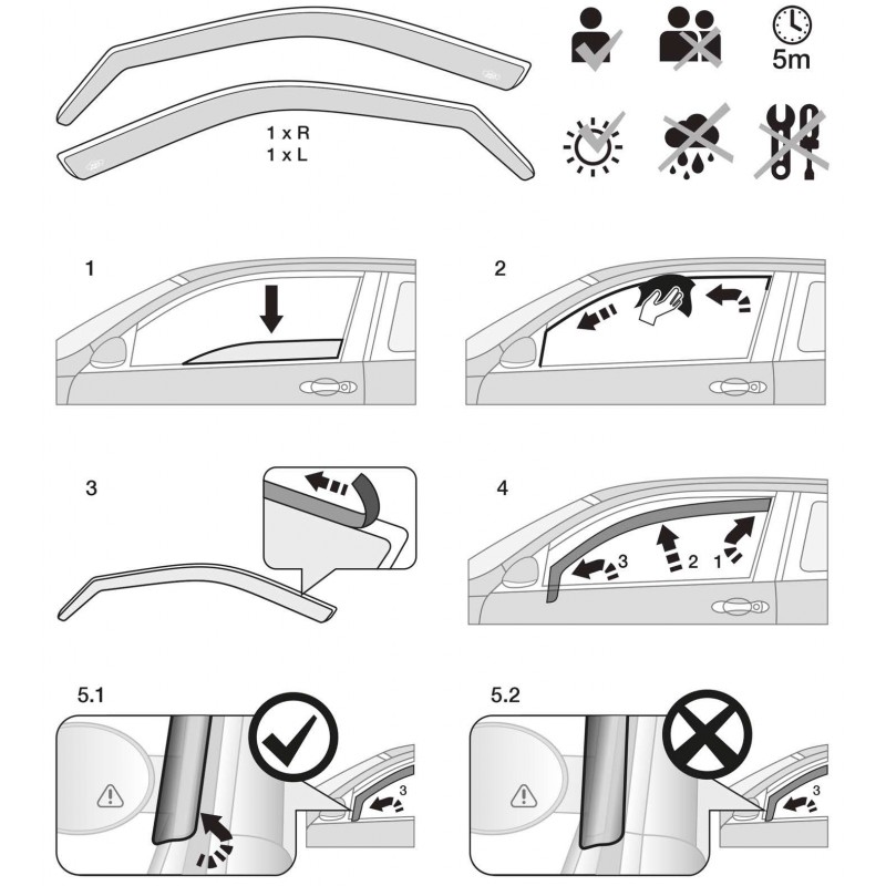 9-3  Cabrio Mk3 2007-2012 Windscreen Wiper Blade Kit 